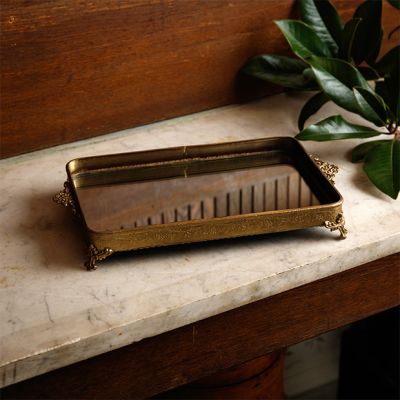 Elegant Accents Mirrored Vanity Tray