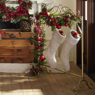 Elegant Accents Scrollwork Stocking Hanger Stand