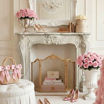 Elegant Carvings Decorative Wood Mantel