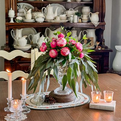 Elegant Crystal Urn Vase Large