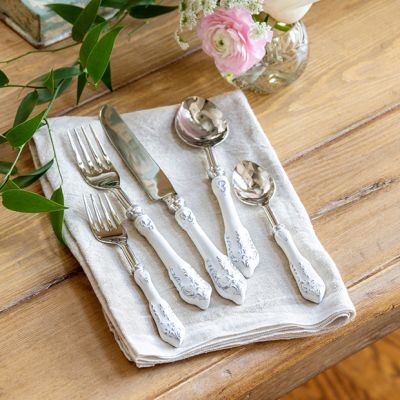 Elegant Enamel Flatware Set of 5
