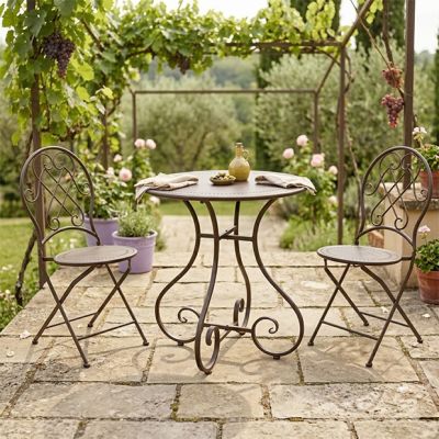 Elegant Gardens 3 Piece Outdoor Bistro Set