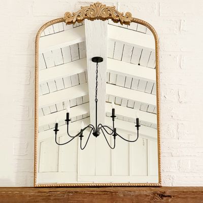 Elegant Gold Mirror With Ornate Detail