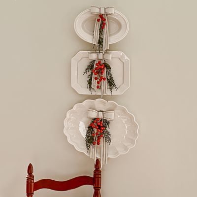 Elegant Stoneware Platter Set of 3