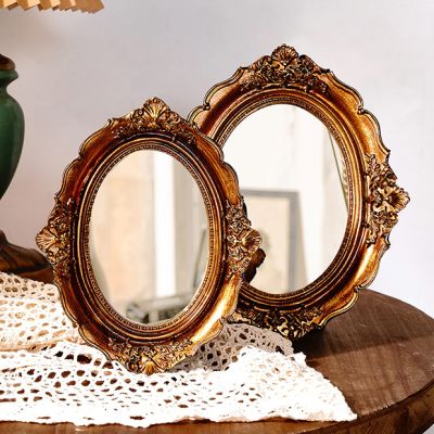 Elegantly Ornate Oval Table Mirror