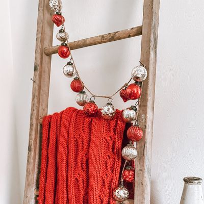 Embossed Mercury Glass Garland of Ornaments