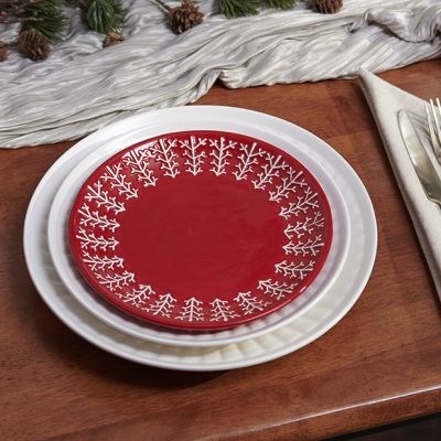Embossed Nordic Tree Salad Plate