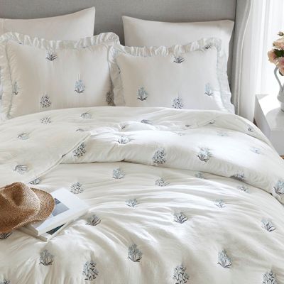 Embroidered Blossoms Quilt and Shams Set