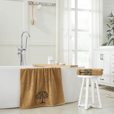 Embroidered Willow Tree Bath Towel Set of 2
