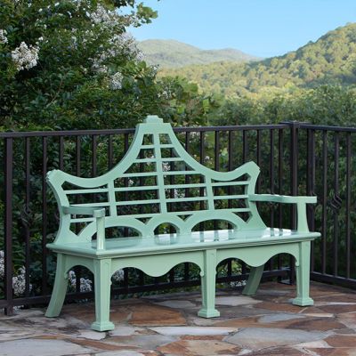 English Cottage Garden Bench Green | SHIPS FREE