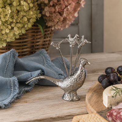 Estate Pheasant Appetizer Holder with Picks Set