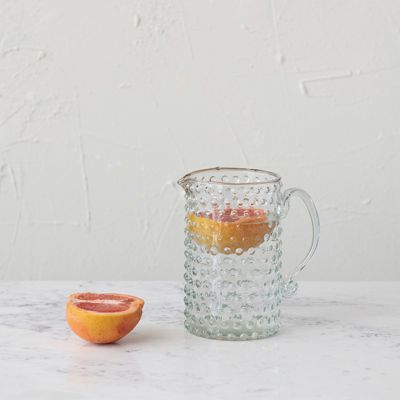Everyday Farmhouse Glass Hobnail Pitcher