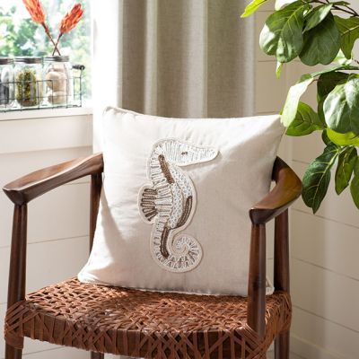 Seahorse Accent Pillow