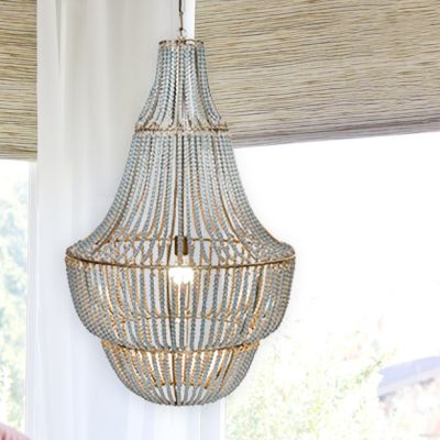 Faded Blues Beaded Elegance Chandelier