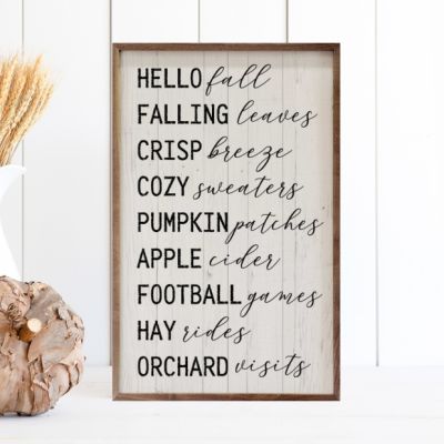 Fall Favorites Framed Farmhouse Sign