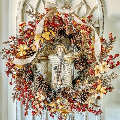 Fall Harvest Floral Wreath