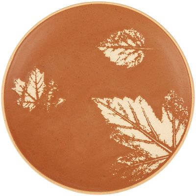 Fall Leaves Stoneware Dessert Plate