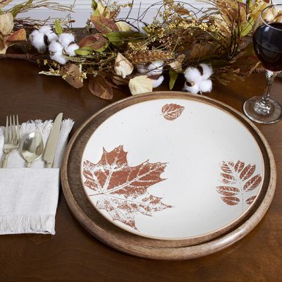 Fall Leaves Stoneware Dinner Plate