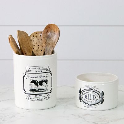 Farm Fresh Utensil Crock Set of 2