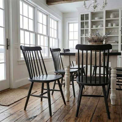 Farmhouse Black Spindle Back Dining Chair