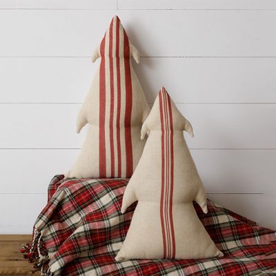 Farmhouse Christmas Tree Accent Pillow