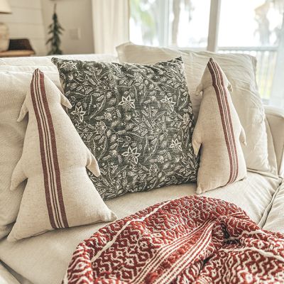 Farmhouse Christmas Tree Accent Pillow