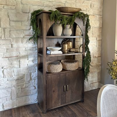 Farmhouse Classics Arched Bookcase Cabinet