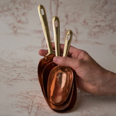 Farmhouse Classics Copper Measuring Scoops Set of 3