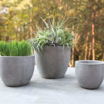 Farmhouse Garden Concrete Planter Pot
