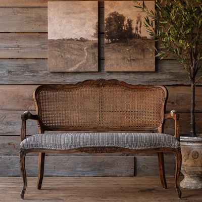 Farmhouse Manor Vintage Inspired Sette Bench
