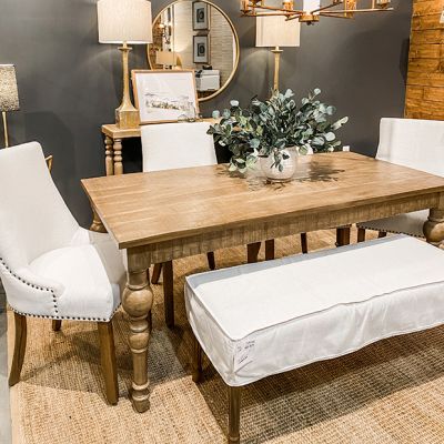 Farmhouse Rectangle Washed Caramel Table