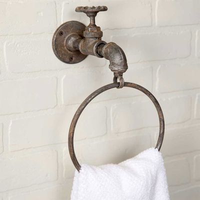 Farmhouse Water Spigot Towel Rack