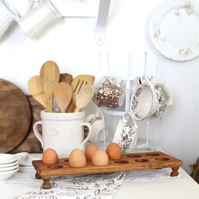 Farmhouse Wooden Egg Stand