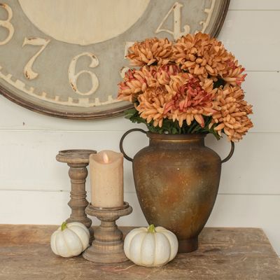Faux Autumn Mum Bush Stem