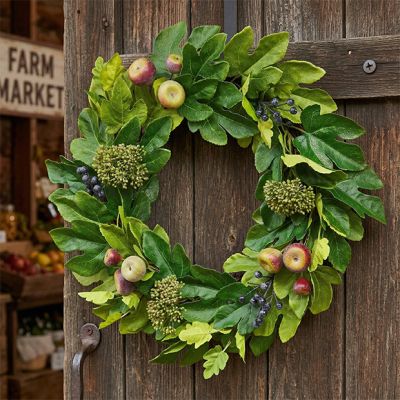 Faux Berry and Fig Greenery Wreath