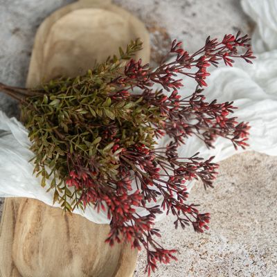 Faux Boxwood Berry Bush