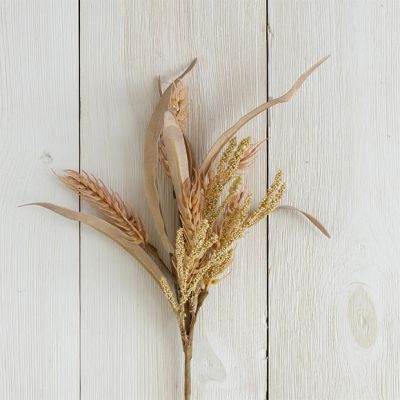 Faux Fall Harvest Wheat Pick Set of 8