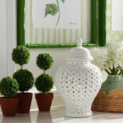 Faux Miniature Potted Boxwood Topiary Set of 3