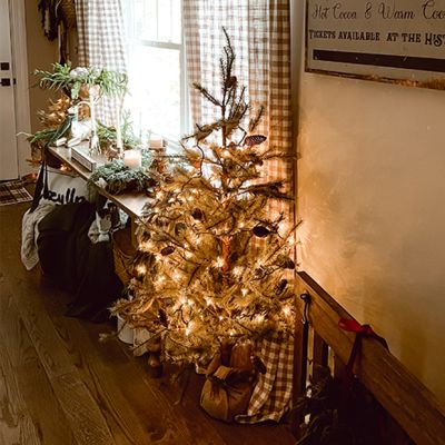 Faux Outback Pine Tree With Burlap Base
