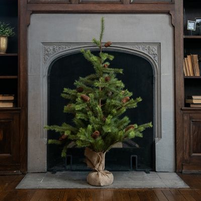 Faux Outback Pine Tree With Burlap Base 48 Inch