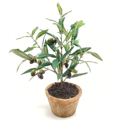 Faux Potted Olive Tree 16 Inch