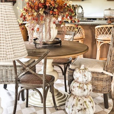 Faux Weathered Concrete Pumpkin Stack