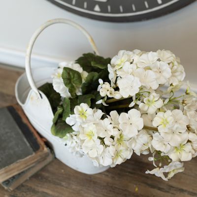 Faux White Geranium Bush