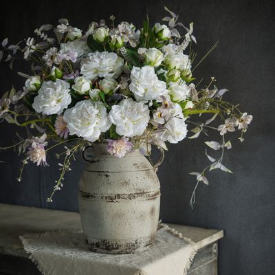 Faux White Rose Stem