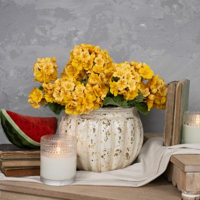 Faux Yellow Geranium Bush
