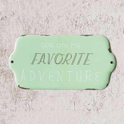 Favorite Adventure Enameled Metal Wall Sign
