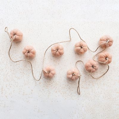 Festive Felt Pumpkin Garland Set of 2