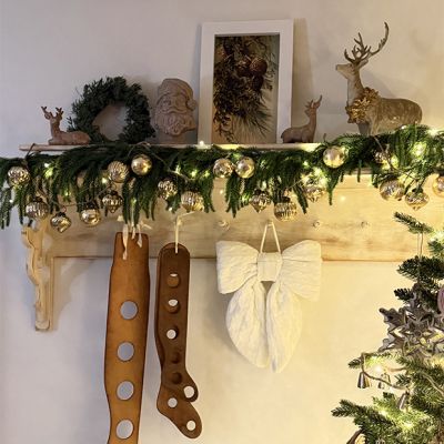Festive Gold Mercury Glass Garland