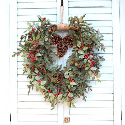 Festive Holiday Hanging Wreath