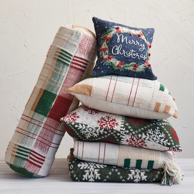 Festive Holiday Pillow and Throw Collection